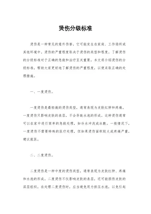 烫伤分级标准