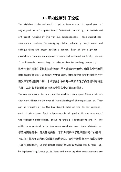 18项内控指引 子流程