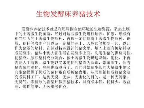 生物发酵床养猪技术