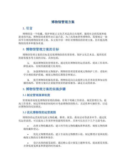 博物馆管理方案