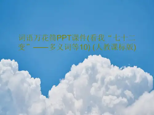 词语万花筒PPT课件(看我“七十二变”——多义词等10) (人教课标版)PPT62页