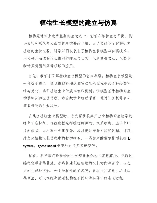 植物生长模型的建立与仿真