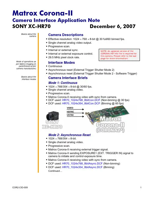 Matrox Corona-II摄像头接口应用指南.pdf_1704869807.0184877说明