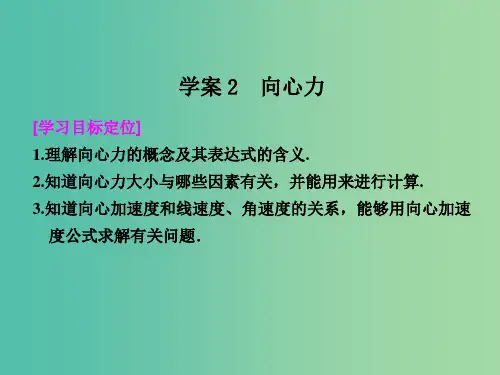 高中物理 2.2 向心力课件 粤教版必修2