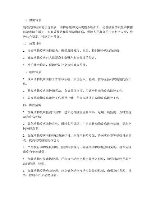 动物应急预案范文