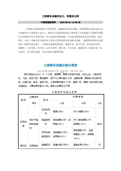 游乐设施分类