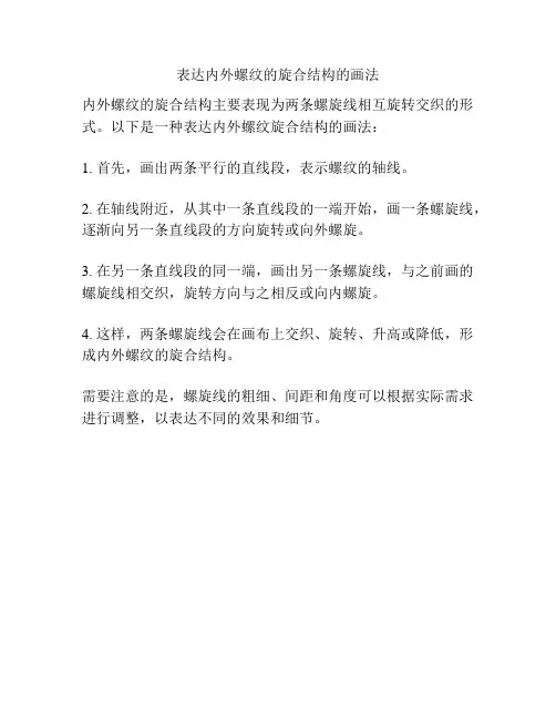 表达内外螺纹的旋合结构的画法