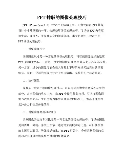 PPT排版的图像处理技巧