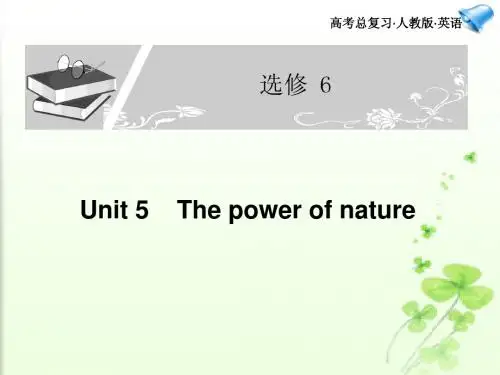 高考英语一轮复习课件：选修6 Unit 5