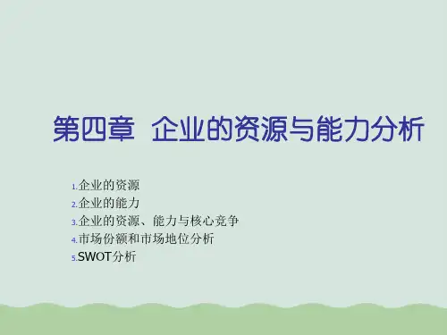 企业的资源与能力分析培训课件PPT(共36页)