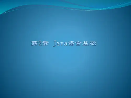 JAVA程序设计教程-第2章 Java语言基础-367