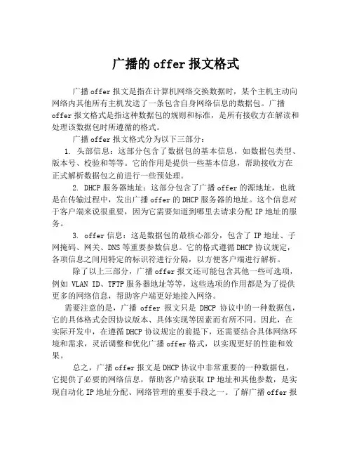 广播的offer报文格式