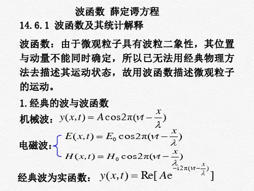 大学物理课件：波函数 薛定谔方程