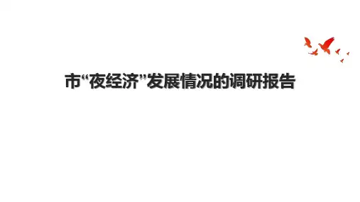 市“夜经济”发展情况的调研报告.pptx