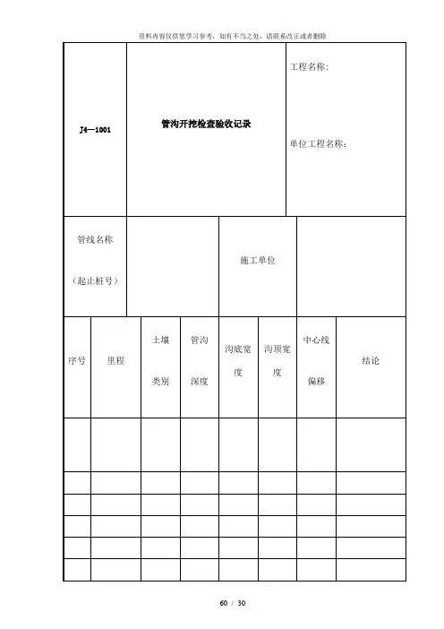 【精品】管道安装检验记录