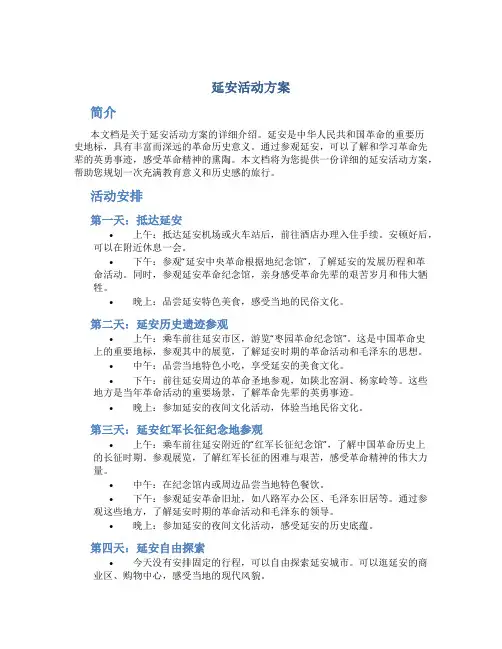 延安活动方案