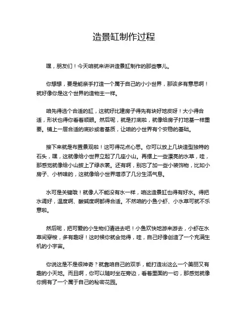 造景缸制作过程