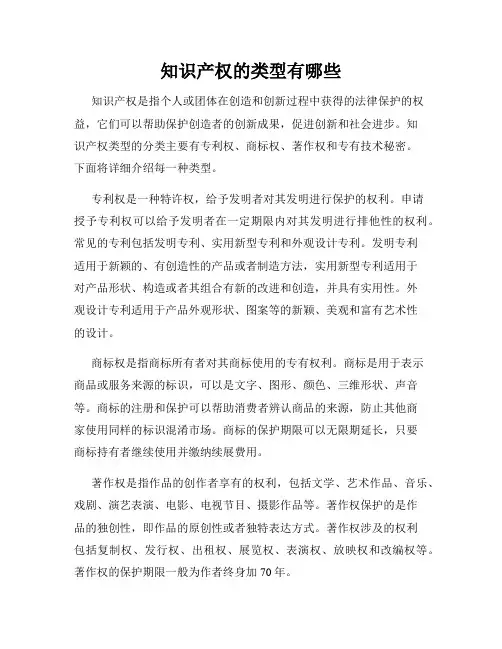 知识产权的类型有哪些