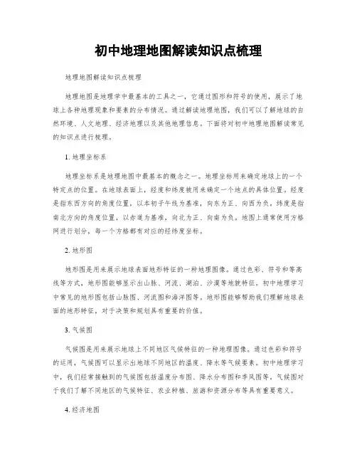 初中地理地图解读知识点梳理