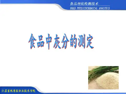 食品中灰分的测定讲义