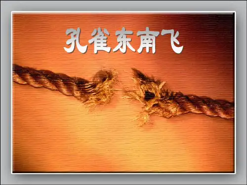 高中语文 《孔雀东南飞(并序)》课件 粤敎版必修1
