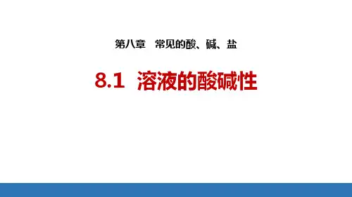 《溶液的酸碱性》常见的酸、碱、盐PPT优质教学课件