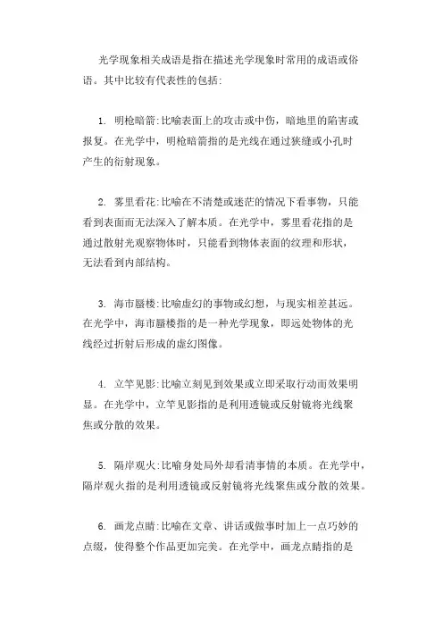 光学现象相关成语