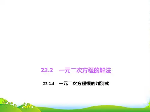 华师大版九年级数学上册22.2.4 一元二次方程根的判别式
