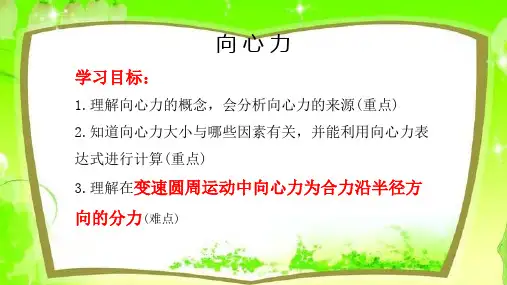 6.2向心力PPT人教版(教材)高中物理必修第二册