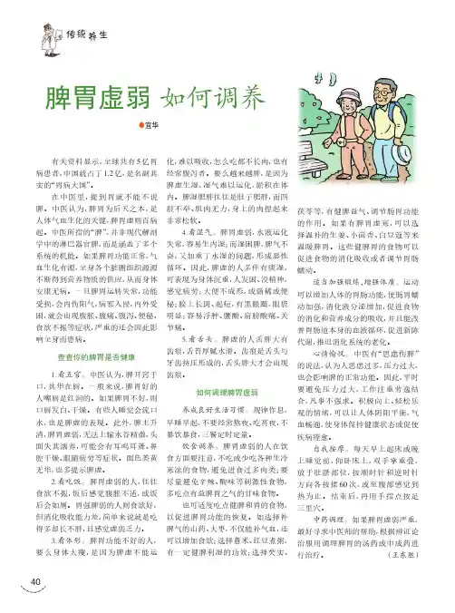 脾胃虚弱如何调养