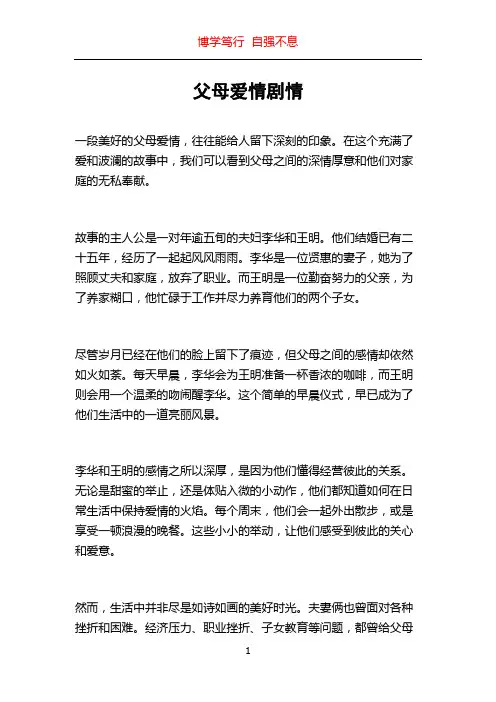 父母爱情剧情