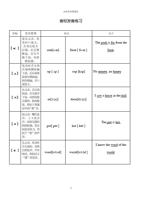 48个国际音标发音练习册