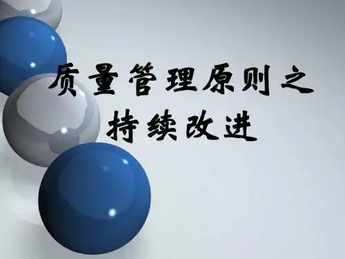 持续改进