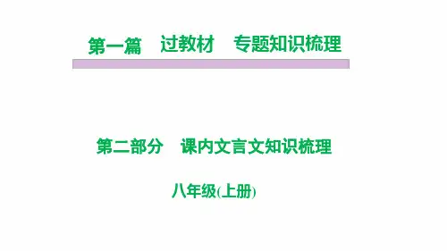 部编版八年级语文上册课内文言文复习ppt课件
