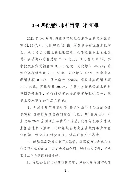 (20210523)1-4月份廉江市社消零工作汇报