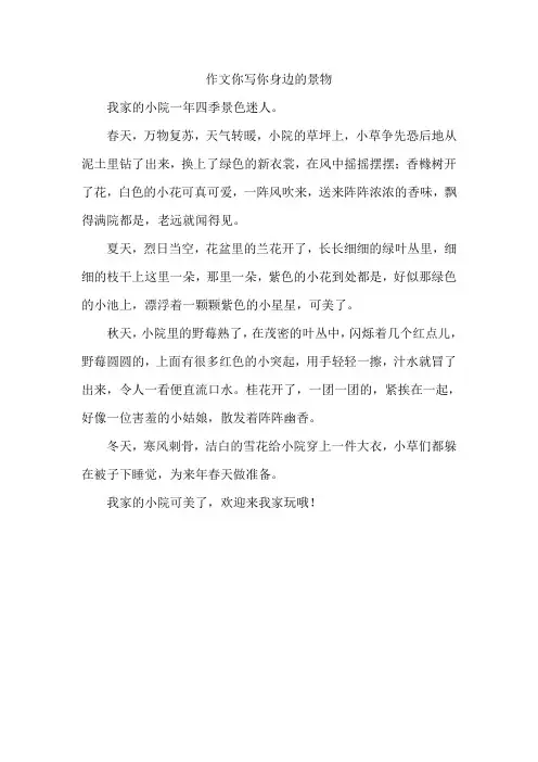 作文你写你身边的景物