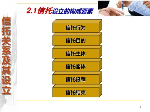 第二章  信托关系及其设立  《金融信托与租赁》PPT课件