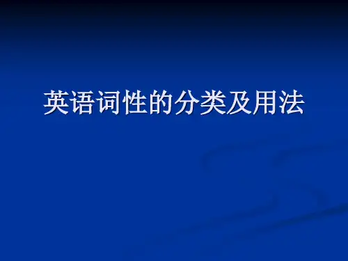 英语词性总介绍精品PPT课件