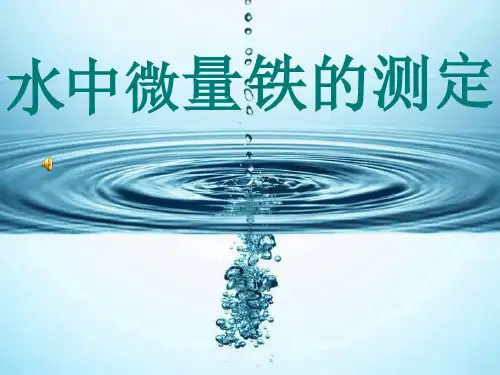 水中微量铁测定