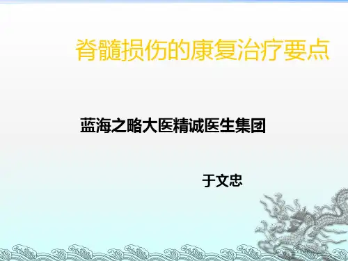 脊髓损伤的康复训练ppt课件