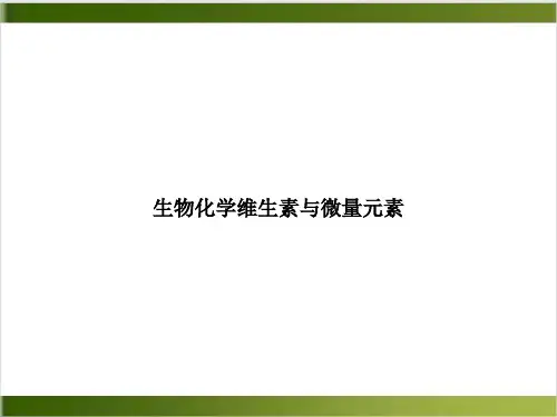 生物化学维生素与微量元素PPT课件