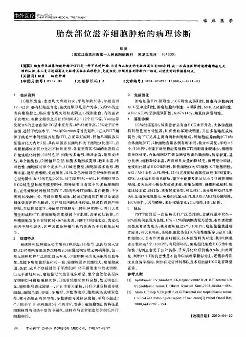 胎盘部位滋养细胞肿瘤的病理诊断