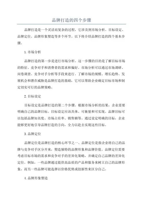 品牌打造的四个步骤