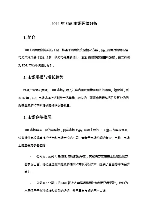2024年EDR市场环境分析