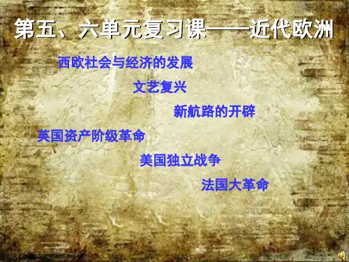 人教部编版九年级历史上册 第五、六单元复习课件(共23张PPT) (1)