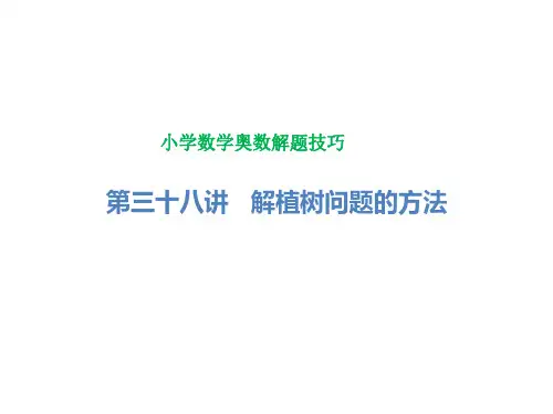 小学数学奥数解题技巧-三到六年级-解植树问题的方法