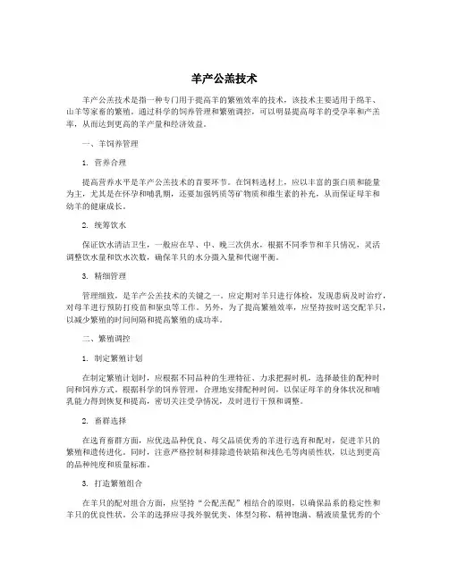 羊产公羔技术