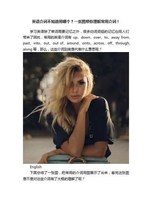 英语介词不知道用哪个？一张图帮你理解常用介词！
