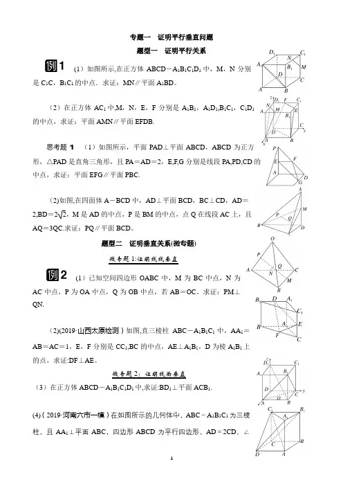 立体几何专题复习(自己精心整理)