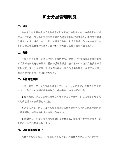 护士分层管理制度